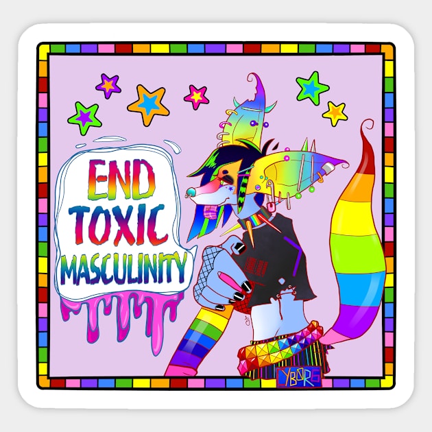 End Toxic Masculinity! (Pink) Sticker by Psych0kvltz